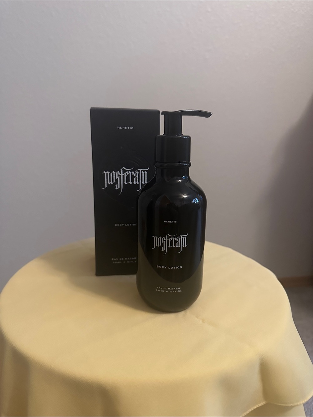 Nosferatu Heretic Black Body Lotion - Glossy Black Pump